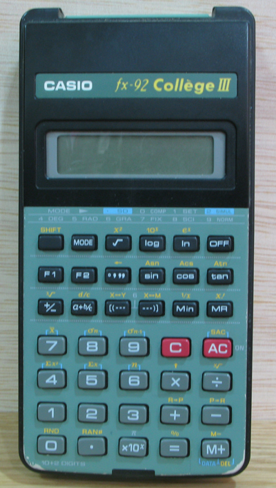 Calcultrice college Casio FX-92